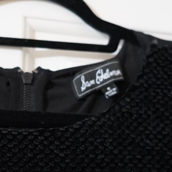 Sam Edelman Black Sequin Mesh Back Cocktail Dress - Picture 5 of 7